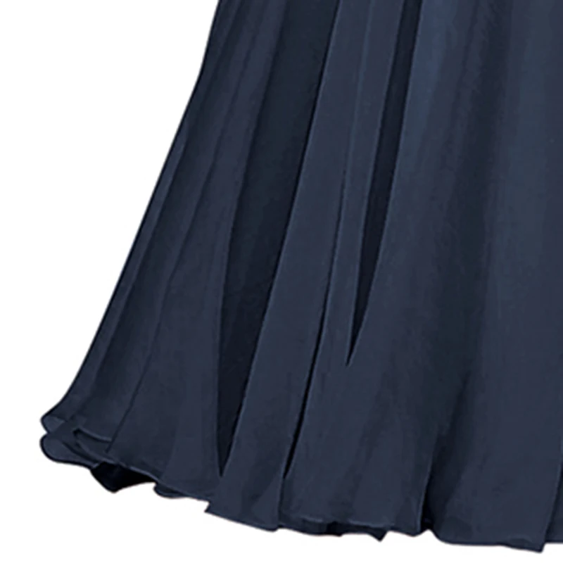 Navy VKbridal шифоновые вечерние платья с перекрестной спинкой, длинное ТРАПЕЦИЕВИДНОЕ ПЛАТЬЕ С Открытой Спиной для выпускного вечера, зимние вечерние платья, Новое поступление - Цвет: Navy