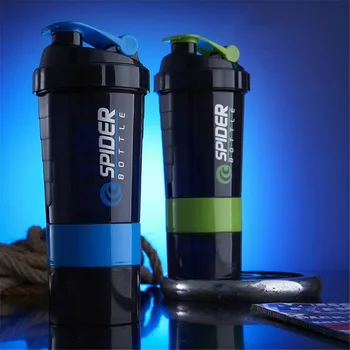 

Protein Powder Shaker Bottle Sports Fitness Mixing Whey Protein Water Bottle With Three-layer Portable Gym Powerful Leakproof