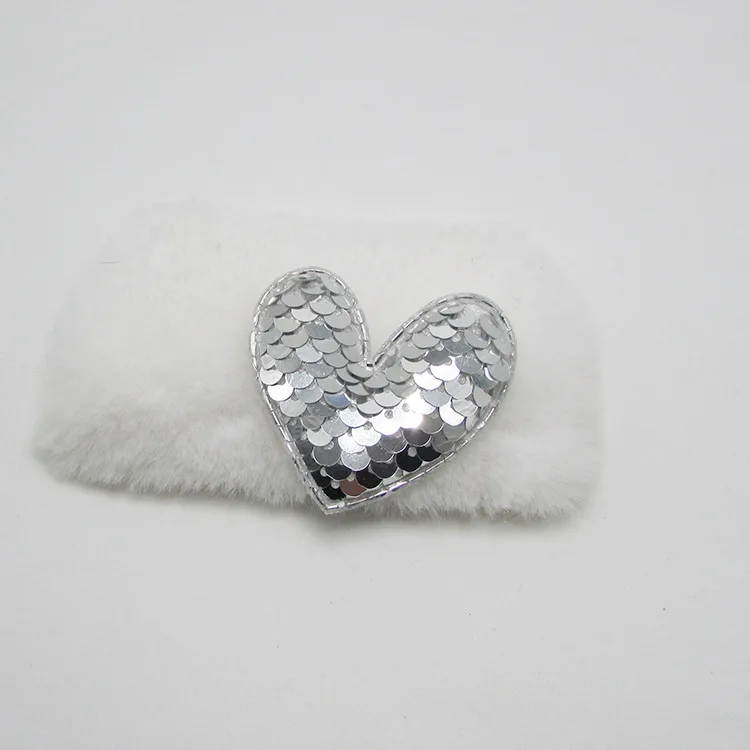 2-Silver 10 шт. блестки бабочка сердце декоративная заплатка принадлежности для детей DIY ювелирное изделие в виде заколки ремесла материал милый орнамент для одежды - Цвет: 2-Silver