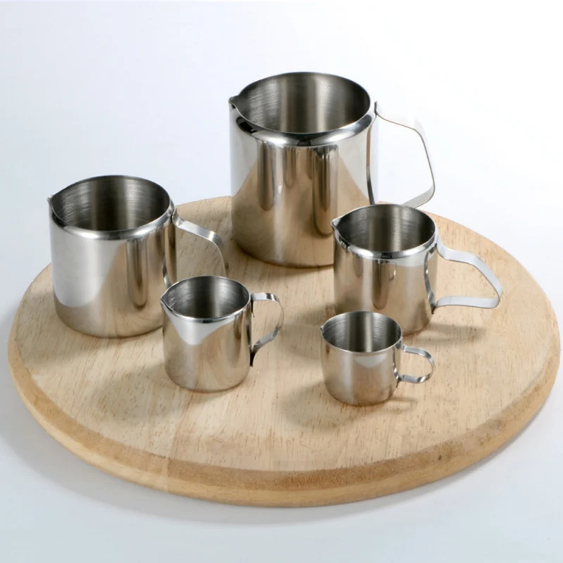 

Milk Cream Cup Coffee Creamer Stainless Steel Milk Frothing Jug Latte Art Pitcher With Spout Durable Kitchen Coffee Accessories