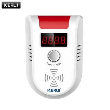 

KERUI Wireless Digital LED Display Combustible Gas Detector Home Alarm System Flash Gas Sensor for Home Security