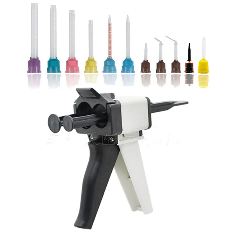 En venta Impresión Dental dispensación de mezcla arma Universal de arma 1:1 /1:2 de caucho de silicona de arma 10:1 50ml dentista herramientas jYQOMgJozr9