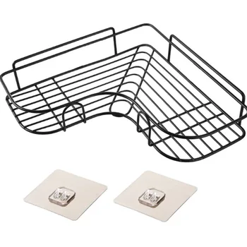 

Bathroom Shelf Storage Rack Display Stand Shelves Shelf Adhesive No Drilling Iron Kitchen for Cosmetics Shampoo Holder Shower