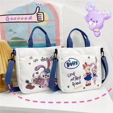 

Cute Rabbit Handbag Crossbody Cartoon Bag 2021 New Kid's Portable Messenger Small Square Bag Canvas Casual Children's Small Bag