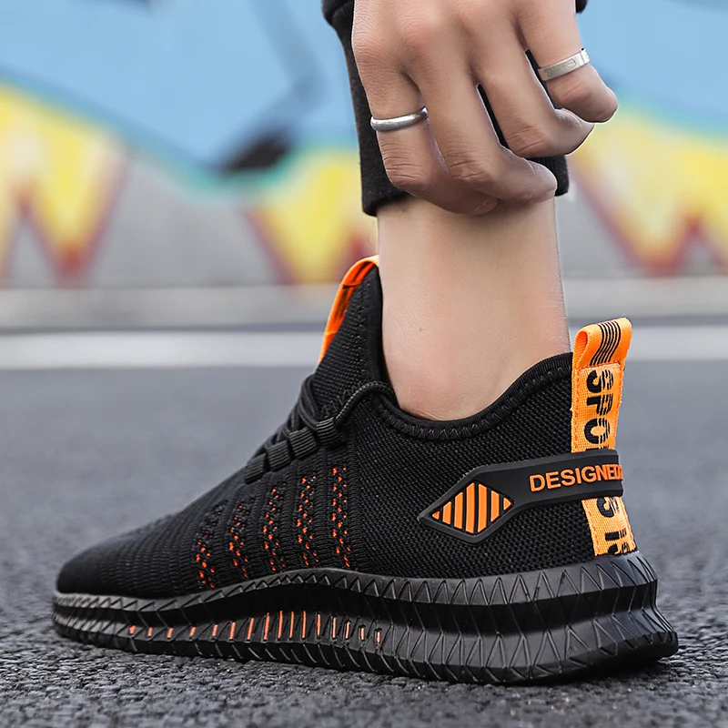 

2020 Fashion Sneakers Lightweight Men Casual Shoes Breathable Male Footwear Lace Up Walking Shoe
