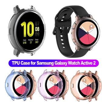 

Clear TPU Watch Case Cover Bumper Protective Cover Smart Watch Protectors Case Frame for Samsung Galaxy Watch Active 2 40mm 44mm