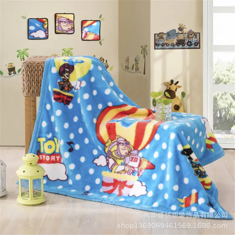 Одеяло Дисней Базз Лайтер Микки Маус/Детская игрушка история путешествия одеяло/древесный бросок на диван кровать/Удобная накидка в самолете Манта - Цвет: Buzz Lightyear-1