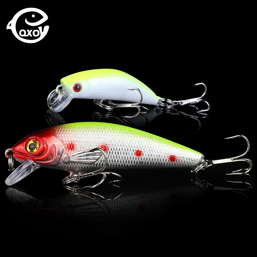 

QXO 2pcs/Lot Minnow Fishing Lure Set Wobbler Sea Fish Spinnerbait Simulation Swimbait Shad Surface Lure Vobler