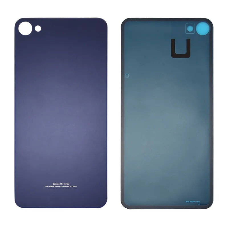 Синий Для Meizu Meilan X стеклянная задняя крышка батарейного отсека с клеем - Цвет: Синий