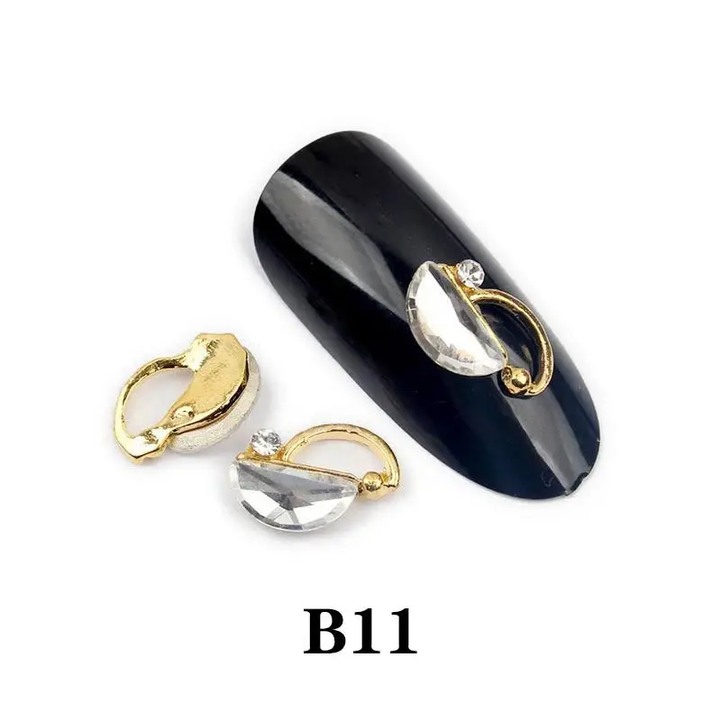 B11 30 kinds style crystal strass nail art stones alloy 3d decor sparkle nail charms rhinestones for designer jewelry accessories - Цвет: B11