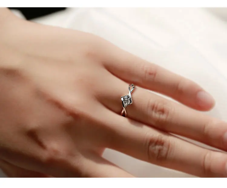 Lab Diamond Ring Silver 925 Solitaire Wedding Ring for Women silver rings,silver ring,wedding rings,silver plated ring
