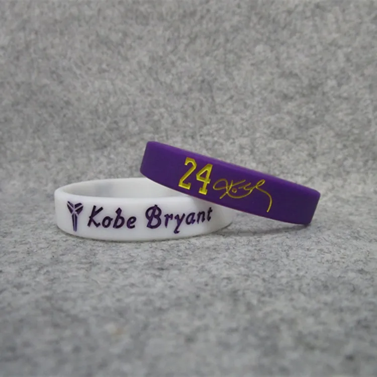 Баскетбольная звезда Kobe Lakers 24 Boss, сигнальный Ночной светильник, браслет из силикагеля, спортивный ремешок на запястье, смешанный цвет, ремешок для часов, шар
