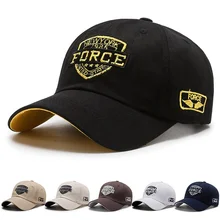 

Men's Baseball Cap Force Emblem Embroidered Spring Autumn Sun Hat Outdoor Leisure Fishing Sunshade Cap Sports Snap Back Cap