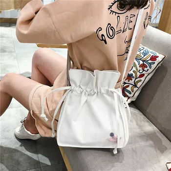 

Messenger Bags for Women 2019 New Fashion Handbags String Bucket Bags Female Casual Zipper School Shoulder Bags Crossbody Bags