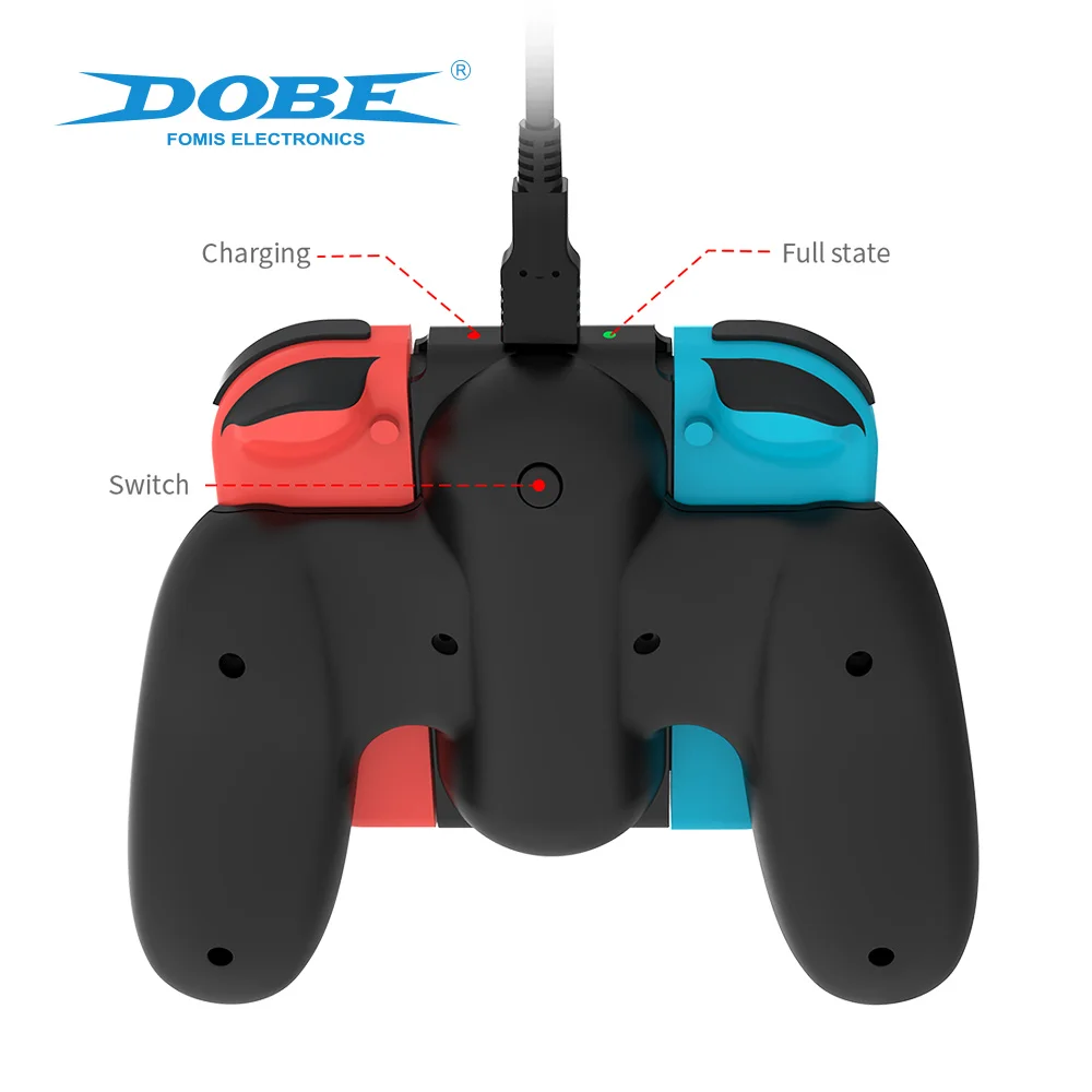 DOBE 2000mAh Charging Grip Dock Station for Nintendo Switch Joy-Con Charger for Gamepad with Cable Charging Indicator
