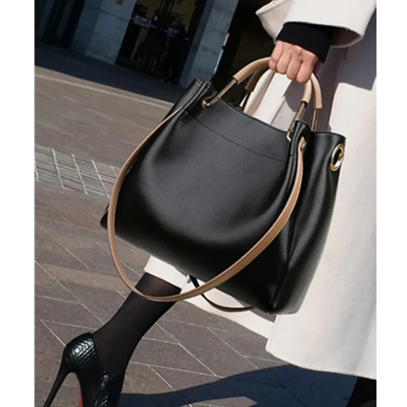 

Luxury Designer 2019 New Women Handbags Fashion Female Big Capacity Single Shoulder Bag Crossbody Bags Leather Bucket Handbag