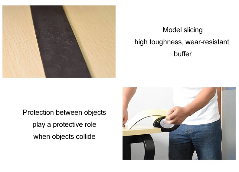 Strong Adhesion Eva Black Sponge Foam Rubber Tape Anti-collision Seal Strip