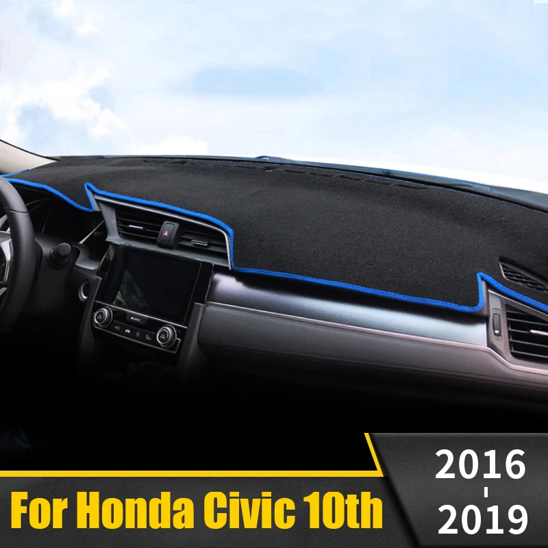 Для Honda Civic 10th 2016 2017 2018 2019 приборной панели автомобиля крышка коврики Избегайте