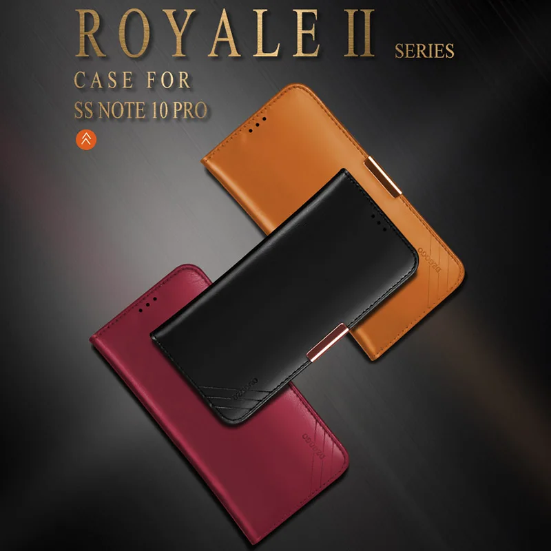 

Luxury Genuine Leather Wallet Cover For Samsung Galaxy Note 10+ 9 / Note10 S9 S10 Plus Soft TPU Card Slot Business Phone Case