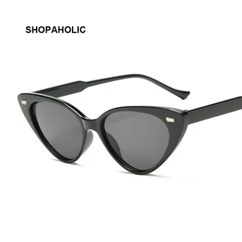 

Sexy Cat Eye Sunglasses Women Brand Designer Small Triangle Vintage Sun Glasses Female Retro Cateye Eyewear Black