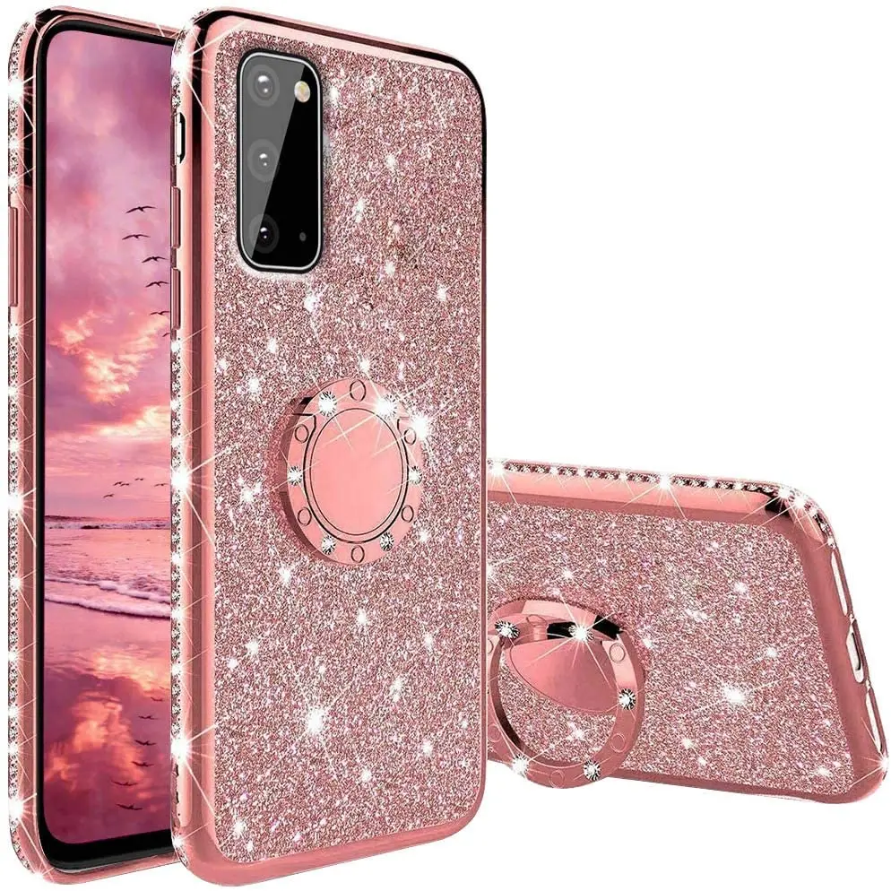 Алмазный чехол для Samsung Galaxy Note 20 S20 Ultra S10 S9 10 Plus A71 A51 A21s A31 A11 с кольцом и