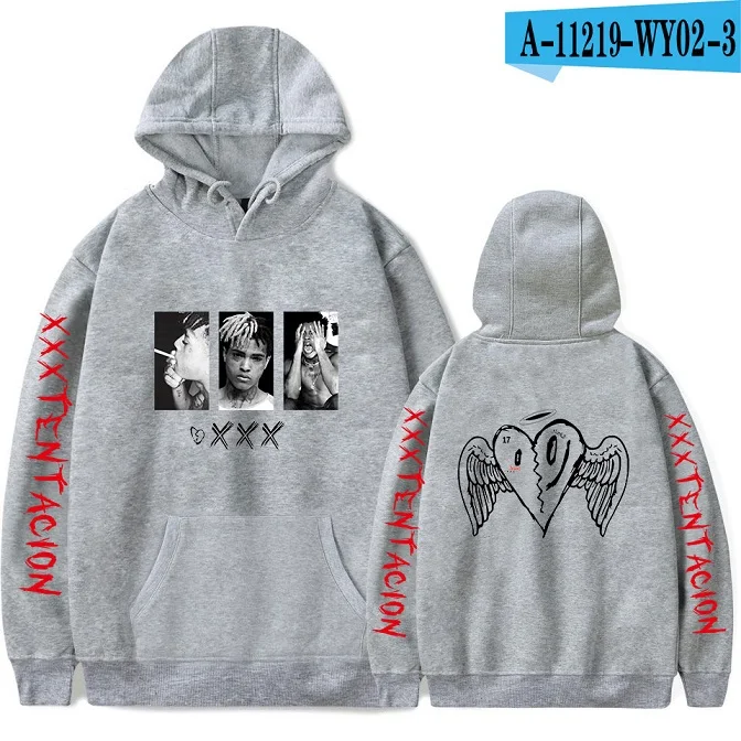 XXXTentacion 3D толстовки для мужчин и женщин Новая мода Harajuku Хип Хоп Толстовка Rapper XXXTentacion Moletom уличная одежда большого размера Топ - Цвет: Gray2
