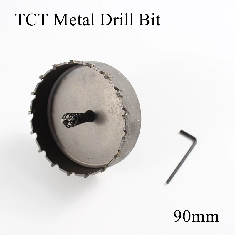 

1pc 90mm TCT Hole Saw Cutter Core HSS Drill Bit Carbide For Stainless Steel Plate Iron Metal Alloy Cutting Drilling Power Tool