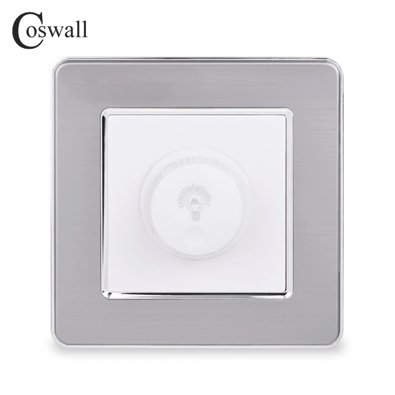  COSWALL Lamp Dimmer SCR Regulator Only For LED Light Stainless Steel Panel Wall Light Switch 16A 15 - 32892681012