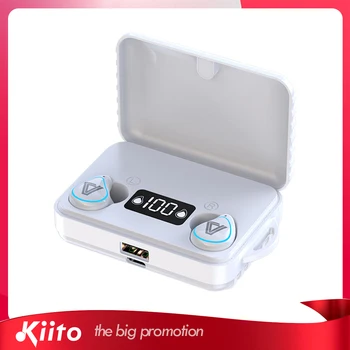 

AWEI E38 TWS Wireless Earphones LED Display Headset Bluetooth V5.0 Headphones Stereo Earbuds With Microphone 2000mAh Powerbank