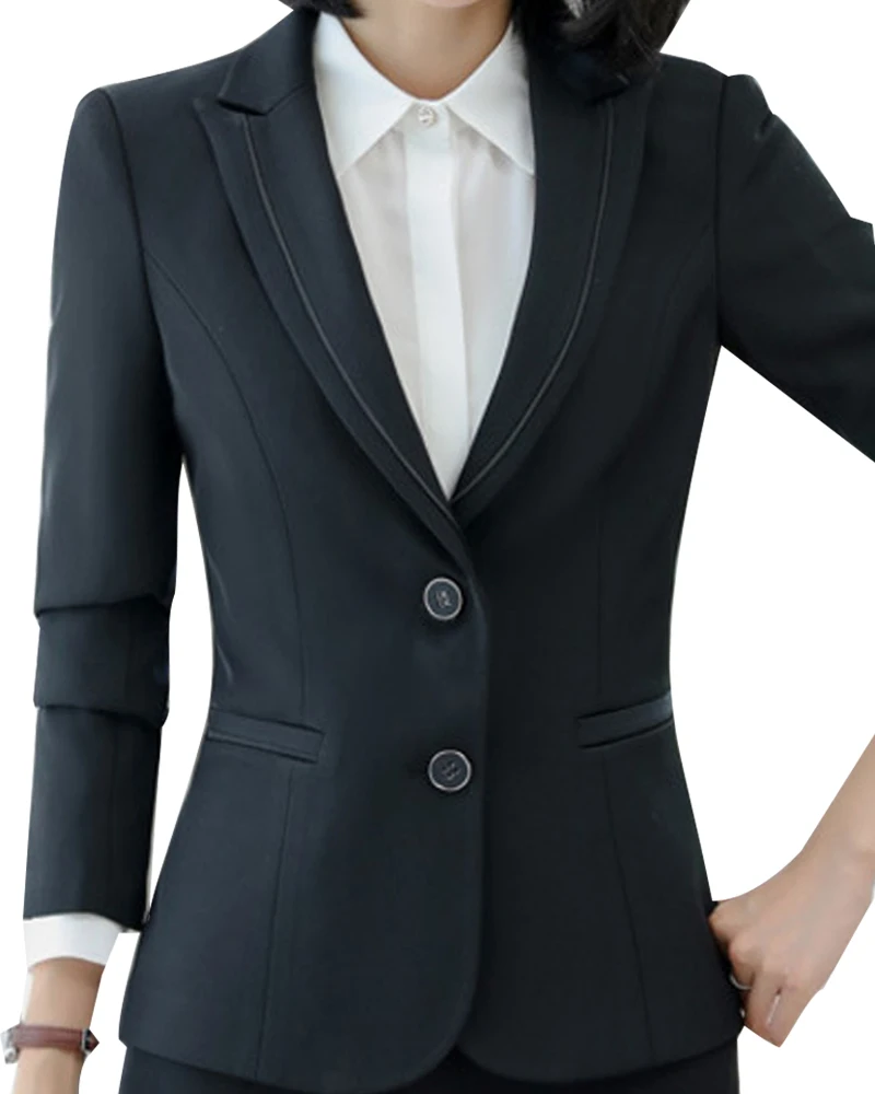 

High Quality Women Blazers Suit Long Sleeve Work Wear Formal Female Outerwear Plus Size Office Lady Business Jacket Blaser