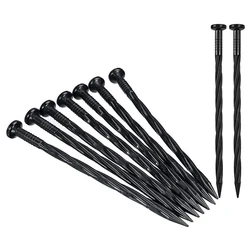 Piquets d'ancrage de bordure en plastique, 50 pièces de 8 pouces, piquets d'ancrage de bordure de paysage en Nylon en spirale 