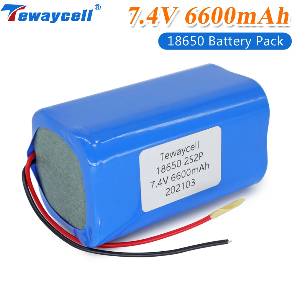 high capacity 7.4V 6600mAh 2s2p lithium-ion battery pack rechargeable megaphone speaker protec | Электроника