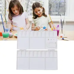 25grid Folding Watercolor Palette Oil Paint Tray Box Empty Tool Cover Box Supplies Hot Pigment 2021 Art Palette Storage Pai V1n6
