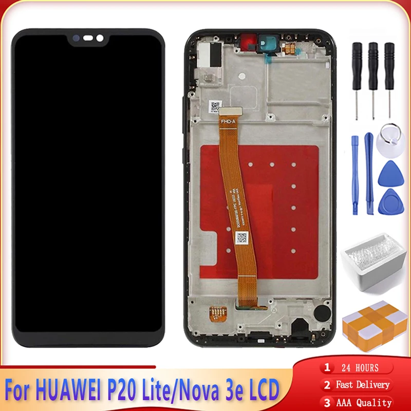 5 84 &quotСредняя рамка для HUAWEI P20 lite ЖК-дисплей сенсорный экран дигитайзер сборки Nova
