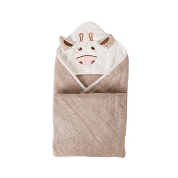 

Cute Cow Shaped Baby Hooded Bathrobe Soft Infant Newborn Towel Blanket Baby Bath Towel Cotton Pattern Towel
