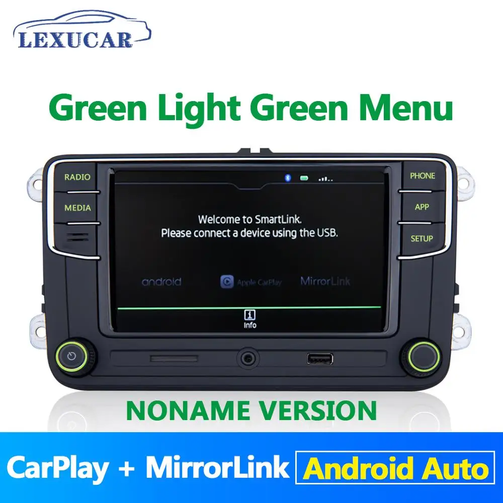 Зеленая кнопка светло-зеленое меню Android Авто Carplay Noname RCD330 RCD330G Plus для Skoda Великолепная Октавия Yeti 6RD 035 187B