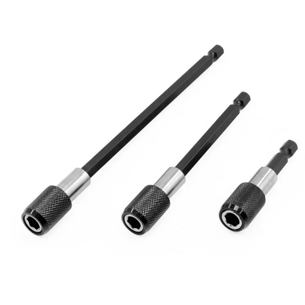 

New Black 1/4 Hex Shank Quick Release Electric Drill Magnetic Screwdriver Bit Holder 60mm High Quality