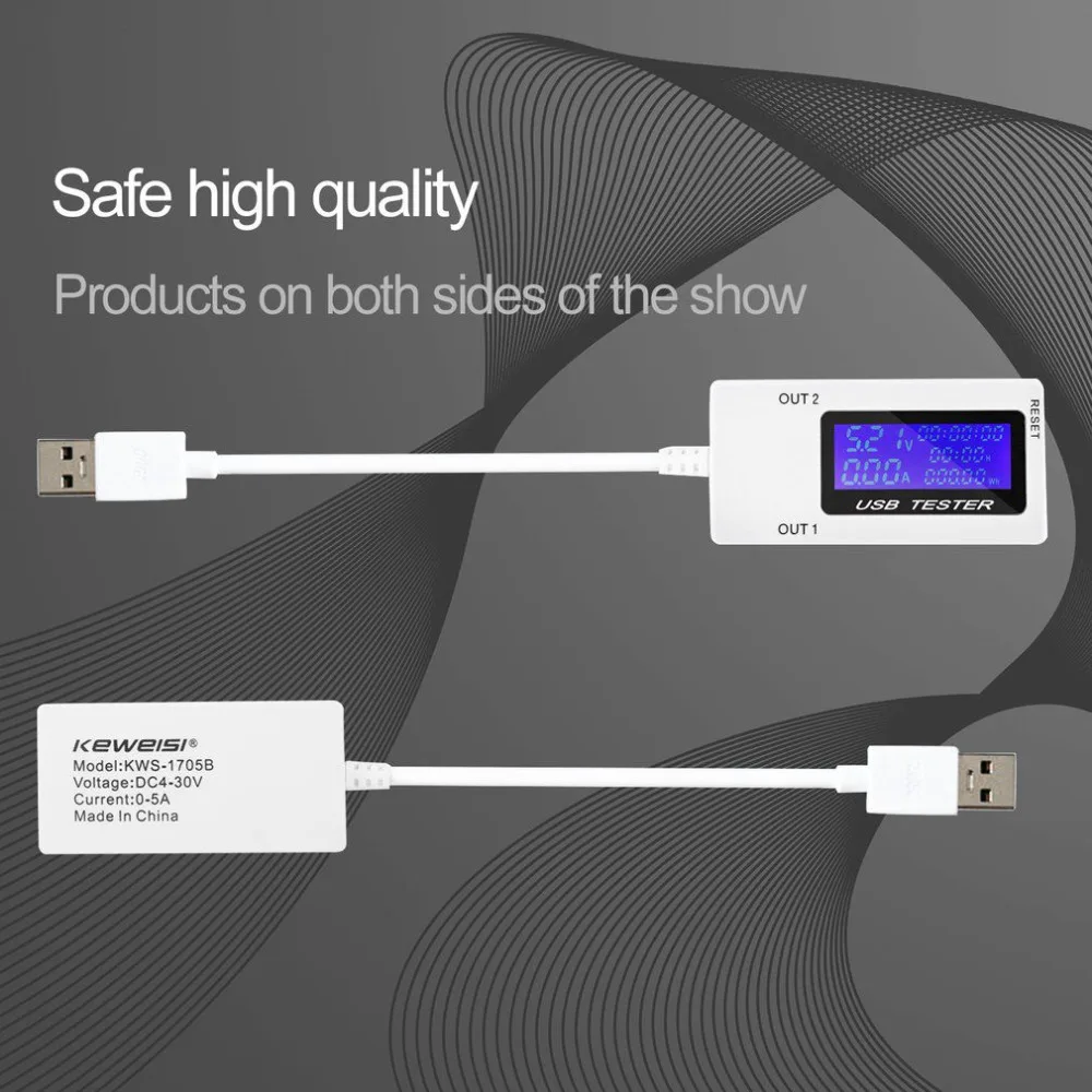 Mini Dual USB Current Voltage Tester USB Ammeter Charging Tester Monitor USB Ports Digital Display DC 4-30V 0-5A 0-150W New