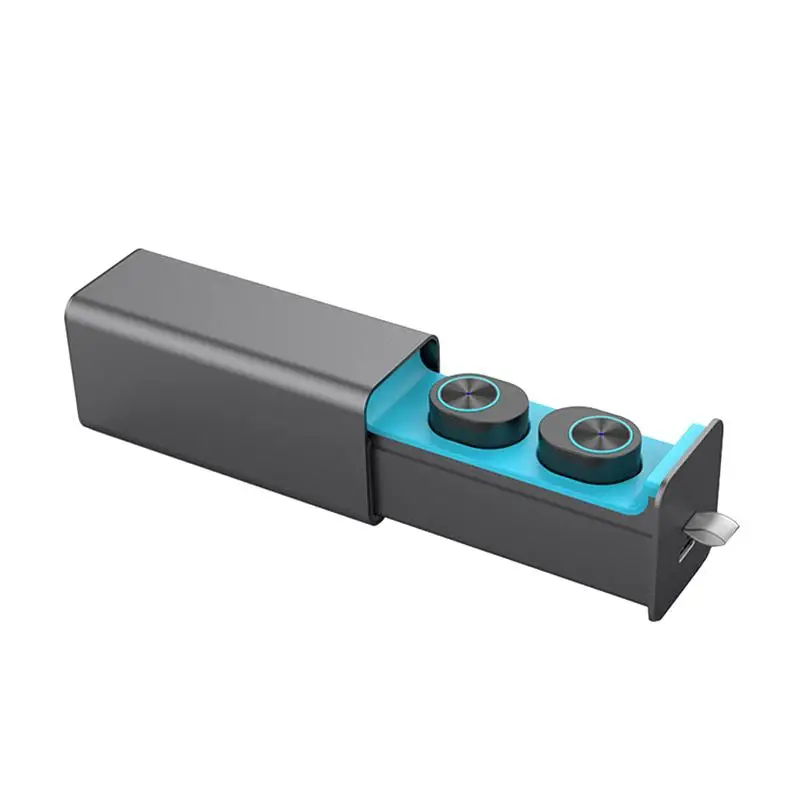 Blue TWS bluetooth-гарнитуры, интеллектуальный частный режим, безудержное шумоподавление в ухо, беспроводные басовые Спортивные Bluetooth 4,2 наушники - Цвет: Blue