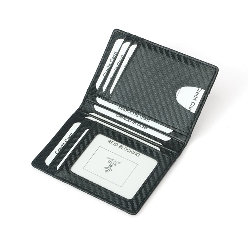 Black Carbon Fiber Thin Credit Card Holder Slim RFID Wallets Pu Leather Driver License Cover Holder For Men Card Wallet wallet card holder card holder credit card holder credit card wallet card wallet id card holder id card case wallet card bag business card holder document card wallet