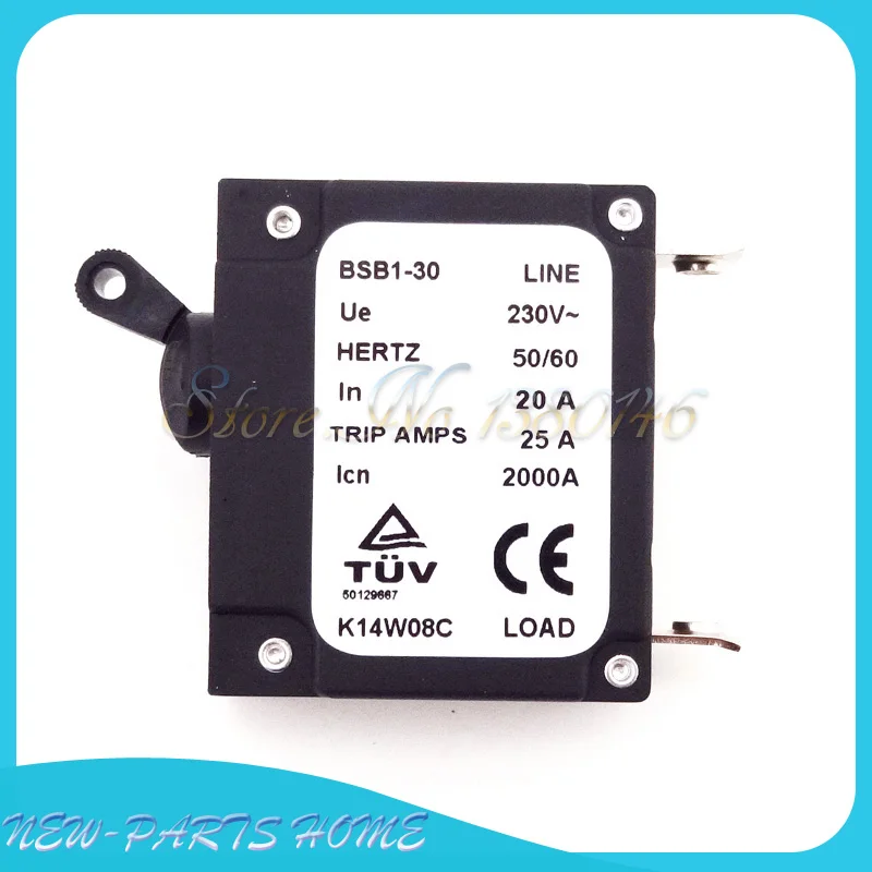 230V 20AMP 20A Generator Circuit Breaker 25 Trip Amps Hertz 50/60