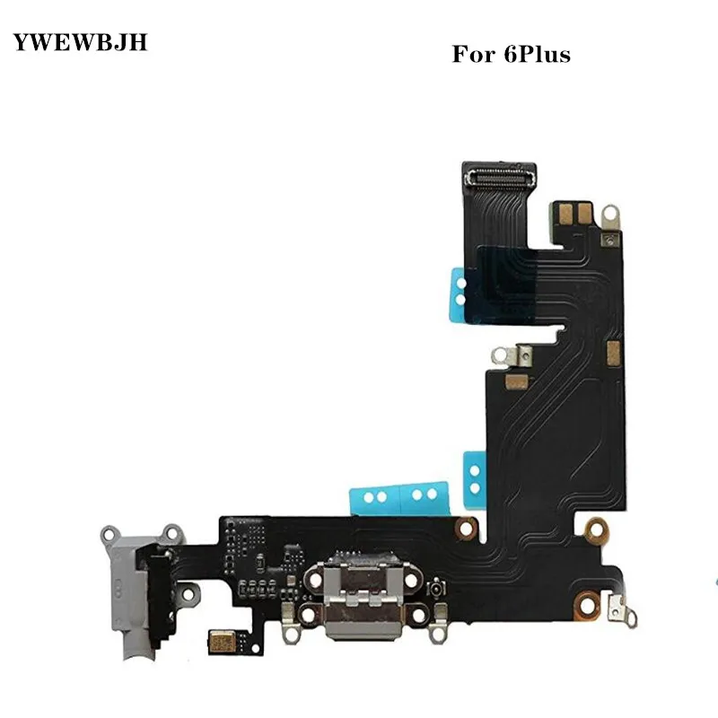10pcs USB Charging Port Dock Connector Flex Cable For iPhone 6 Plus with Mirco Phone Headphone Audio Jack Replacement Part