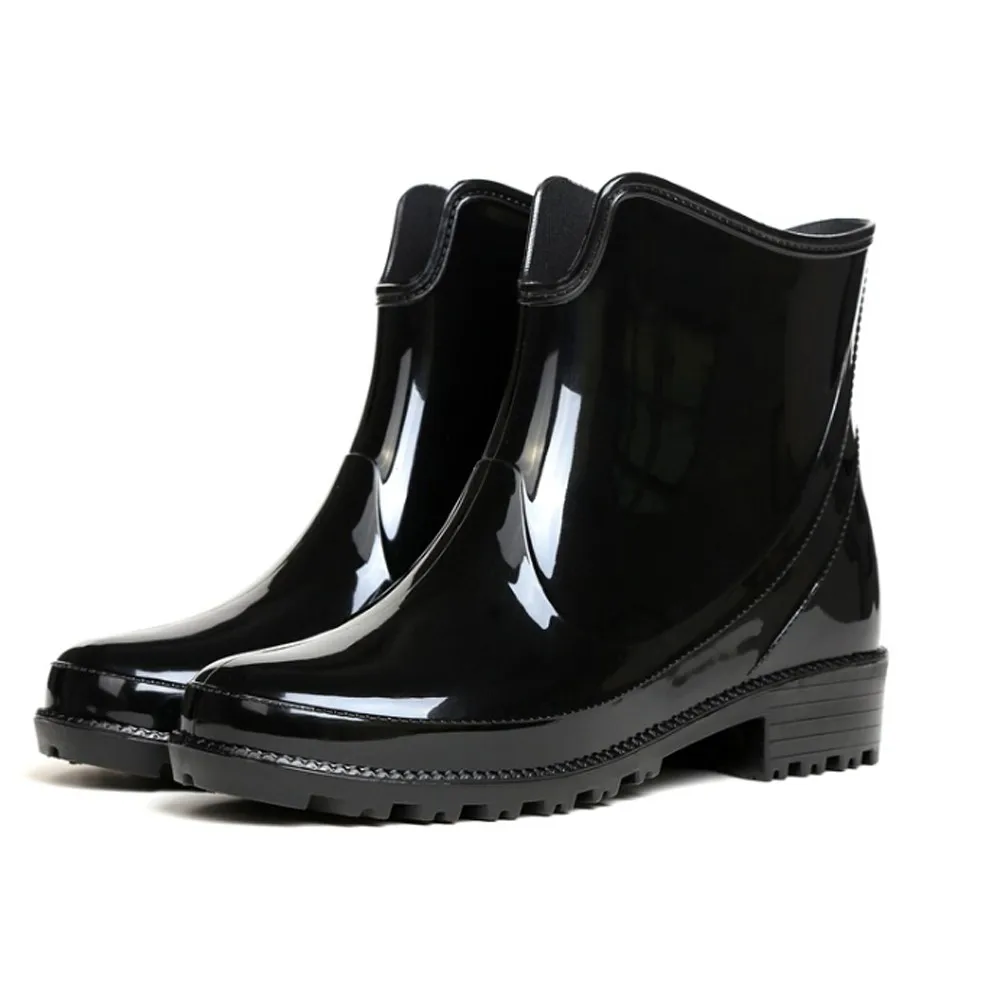 European Style Women's Rain Boots Wedges Short Tube Rain Boots Non-slip Waterproof Water Shoes 35-41 Rainboots for Women