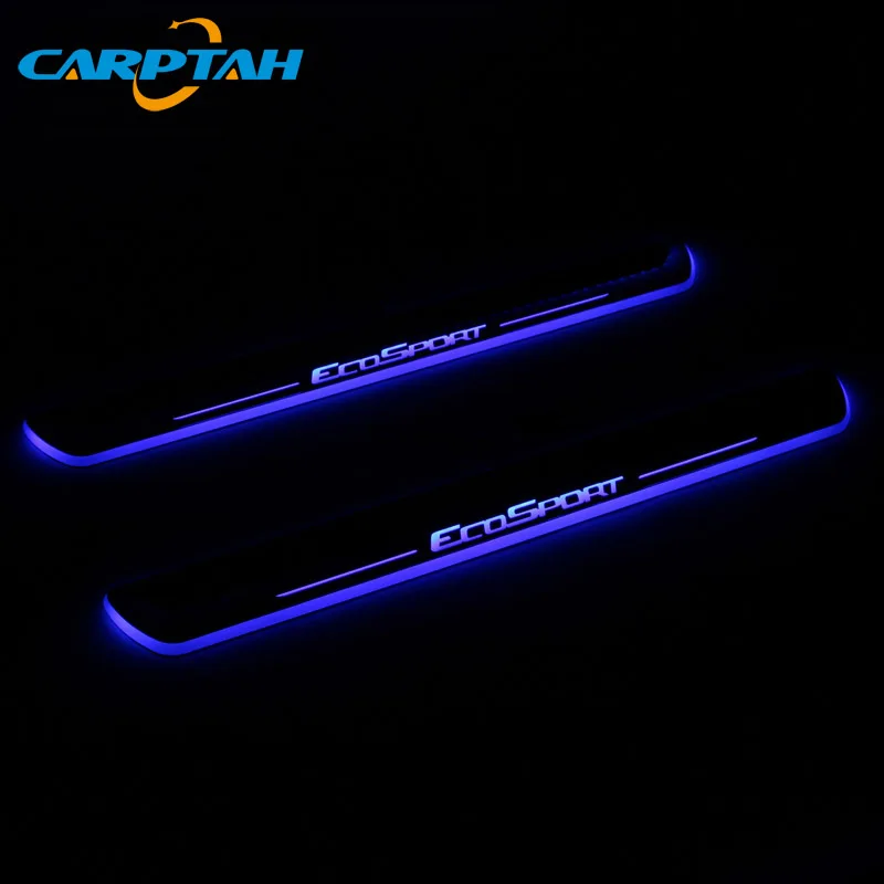 CARPTAH обрамление педали автомобиля внешние части светодиодный порог Накладка путь динамический стример свет для Ford Ecosport 2013