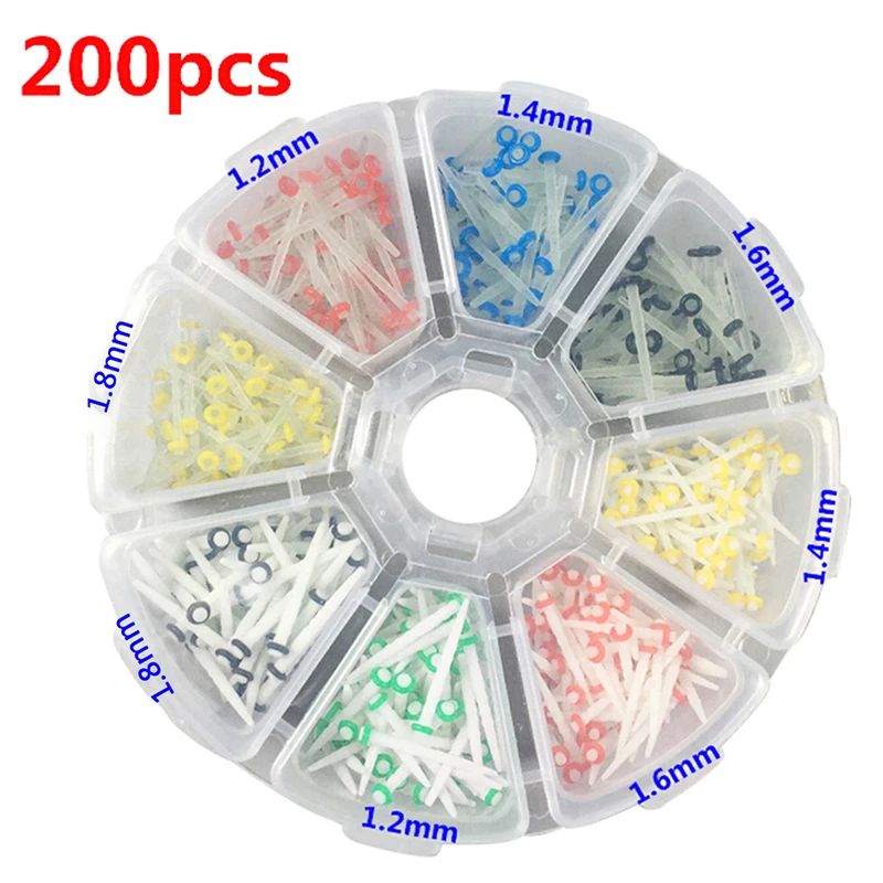 

200Pcs dental fiber post glass quartz teeth restorative 1.2 1.4 1.6 1.8mm posts
