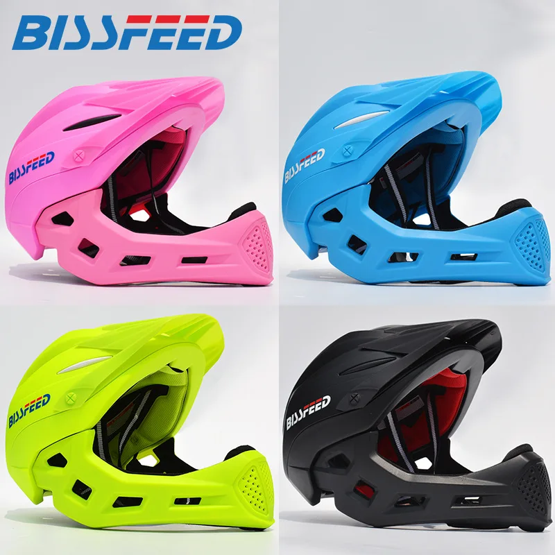 

Men And Women Children Riding Helmet Balance Car Full Face Helmet Bicycle Roller Skating Helmet Protection Chin Kids Balance Bik