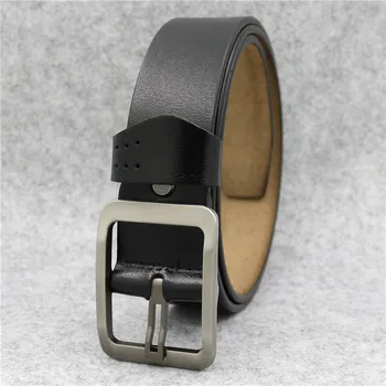 

LannyQveen classic cowhide belt genuine leather belts for men alloy pin buckle belts new design male belts free shipping