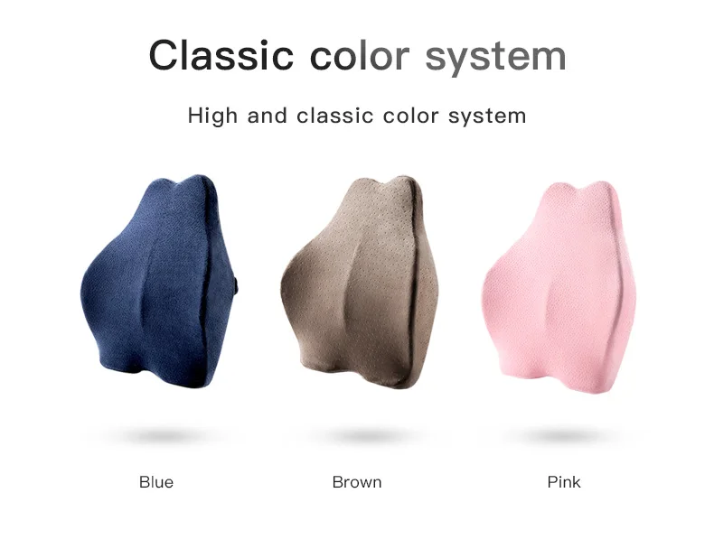 CHECA GOODS Orthopedic Memory Foam Lumbar Cushion For Relieving Your Back In Car Or Office Chair