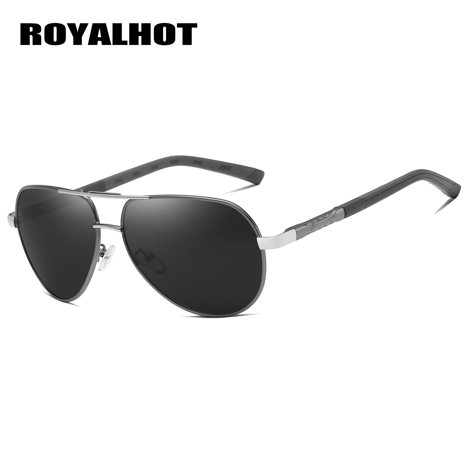 RoyalHot, мужские, женские, поляризационные, алой, овальная, Классическая оправа, солнцезащитные очки, для вождения, солнцезащитные очки, оттенки, Oculos masculino, мужские, 900170 - Цвет линз: grey silver