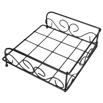 

1Pc Tissue Rack Hollow-Out Stainless Steel Fashion Tissue Holder Napkin Rack for Office Party Home